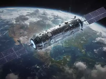 Hochauflösender SAR-Satellit umkreist die Erde und erfasst detaillierte Oberflächenbilder durch Wolken. - Foto: über boerse-global.de