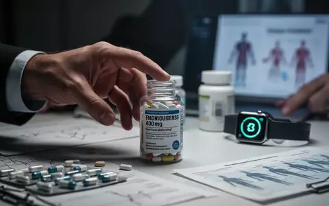 Eine Hand greift nach einer Flasche mit Nahrungsergänzungsmitteln, im Hintergrund verschwommen weitere Gesundheitsartikel. - Foto: über boerse-global.de