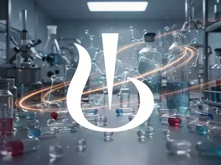 Abstrakte Darstellung der Pharmaindustrie mit subtilen Lichtspuren, die wissenschaftlichen Fortschritt und Innovation andeuten. - Foto: über boerse-global.de
