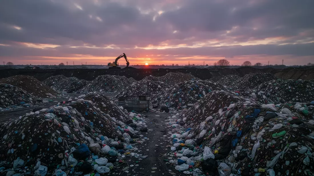 Thousands of tonnes of illegally dumped household and commercial waste have been discovered on a sit