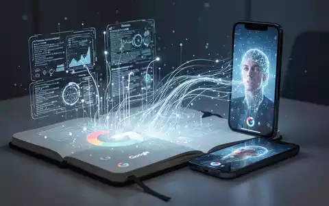 Offenes Notizbuch mit leuchtenden digitalen Daten, die in ein Smartphone mit vertikalem Video fließen, symbolisiert KI-gestützte Notizen und Videogenerierung. - Foto: über boerse-global.de