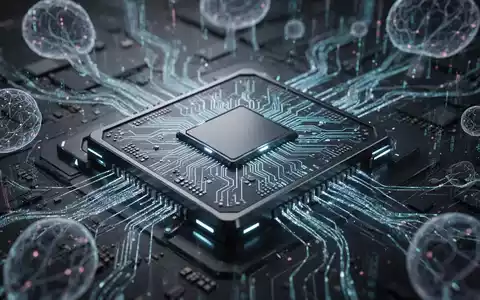 Nahaufnahme eines futuristischen KI-Chips mit leuchtenden Schaltkreisen, Symbol für fortschrittliche Technologie und Innovation in künstlicher Intelligenz. - Foto: über boerse-global.de