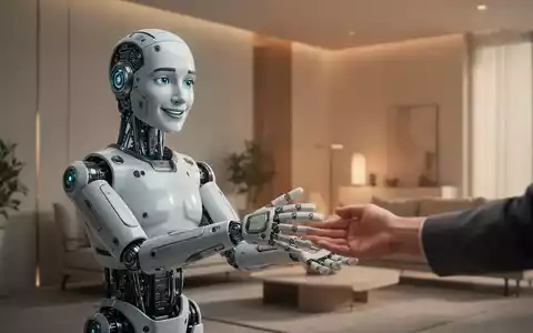 Nahaufnahme einer humanoiden Roboterhand, die eine menschliche Hand berührt, Symbol für fortschrittliche Mensch-Roboter-Interaktion und emotionale Intelligenz. - Foto: über boerse-global.de