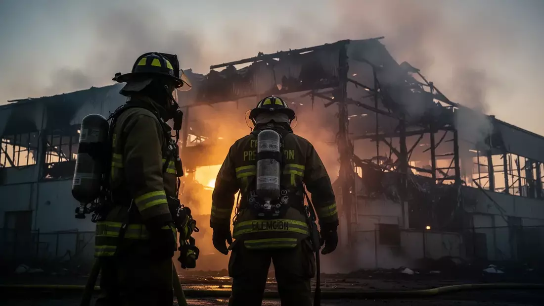 Großbrand am Stuttgarter Großmarkt: Feuerwehr im Großeinsatz