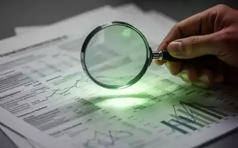 Eine Hand hält eine Lupe über ein komplexes Finanzdokument, das Vereinfachung und Nachhaltigkeit symbolisiert. - Foto: über boerse-global.de