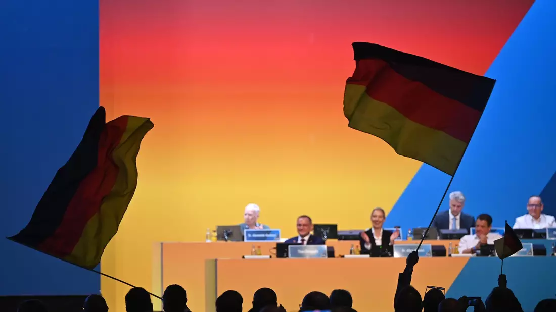 Parteichefin Weidel rief ihre Partei unter großem Jubel dazu auf, «das gesamte Land» in Schwarz-Rot-Gold zu tauchen. - Bild: Katharina Kausche/dpa