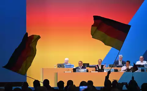 Parteichefin Weidel rief ihre Partei unter großem Jubel dazu auf, «das gesamte Land» in Schwarz-Rot-Gold zu tauchen. - Foto: Katharina Kausche/dpa
