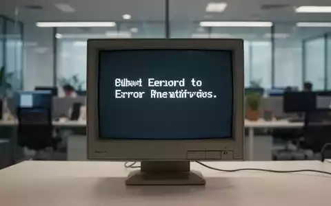 Nahaufnahme eines klassischen Computermonitors mit digitaler Fehlermeldung, symbolisiert technische Probleme und Altsysteme. - Foto: über boerse-global.de