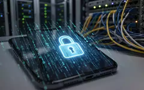 Smartphone-Bildschirm mit Binärcode und leuchtendem Vorhängeschloss-Symbol für digitale Sicherheit und dringende Updates. - Foto: über boerse-global.de