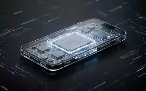 Stilisierte, minimalistische Smartphone-Rückseite mit durchscheinendem Gehäuse und sichtbaren Innenkomponenten, symbolisiert das Ende des Software-Supports. - Foto: über boerse-global.de