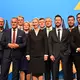 Als der neue Bundesvorstand komplett ist, ruft die Co-Vorsitzende Alice Weidel alle Mitglieder auf die Bühne für ein Gruppenfoto. - Bild: Katharina Kausche/dpa