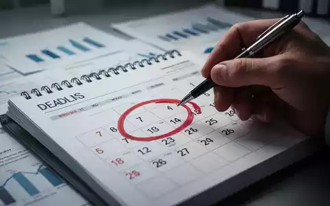 Nahaufnahme eines Kalenders mit rot eingekreistem Datum und einer Hand, die einen Stift hält, symbolisiert Fristen und Vergütungsplanung. - Foto: über boerse-global.de