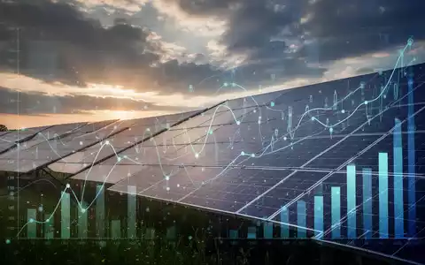 Eine weitläufige Photovoltaikanlage unter einem dramatischen Himmel, die den Übergang zu neuen Fördermodellen im Energiesektor symbolisiert. - Foto: über boerse-global.de