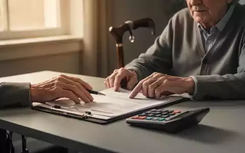 Eine Person in ihren 60ern mit einem subtilen Hilfsmittel betrachtet nachdenklich Dokumente auf einem Schreibtisch. - Foto: über boerse-global.de