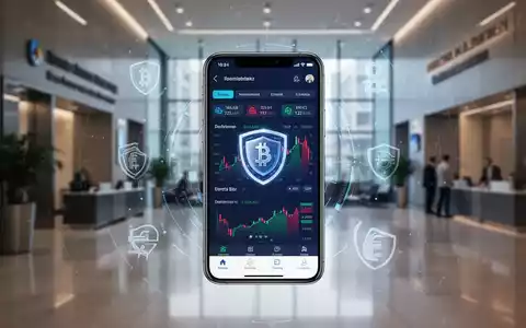 Smartphone mit Krypto-Handelsinterface in Banking-App, abstrakte digitale Elemente, dezentes Deutschlandflaggenmuster. - Foto: über boerse-global.de