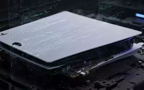 PlayStation 5-Konsole mit projizierten Codezeilen, symbolisiert Datenleck und Hardware-Exploits. - Foto: über boerse-global.de