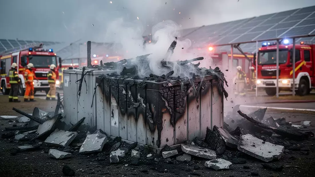 Batteriespeicher-Explosion in Rostock: Drei Feuerwehrleute verletzt