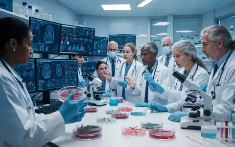 Medizinisches Fachpersonal und Therapeuten in einem modernen Labor, die Diagnosetools nutzen und Ergebnisse besprechen. - Foto: über boerse-global.de