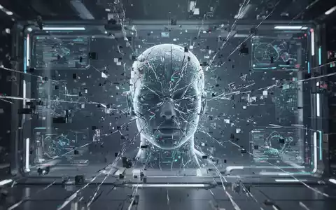 Nahaufnahme eines digitalen Bildschirms mit einer glitchigen KI-Oberfläche, fragmentierten Pixeln und verzerrten Linien. - Foto: über boerse-global.de