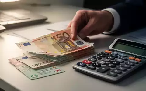 Eine Hand legt Euro-Banknoten neben eine deutsche Krankenversicherungskarte und einen Taschenrechner auf einen Schreibtisch. - Foto: über boerse-global.de