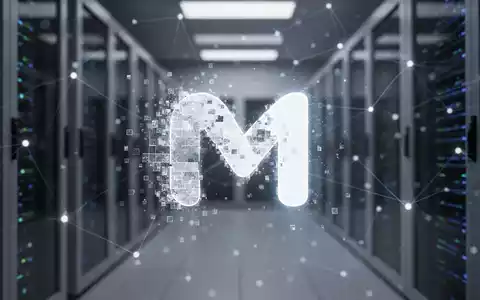Ein stilisierter, leuchtender Google Meet-Logo, teilweise dekonstruiert, mit verschwommenem Rechenzentrum im Hintergrund, symbolisiert granulare Kontrolle. - Foto: über boerse-global.de