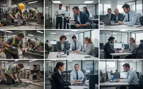 Eine Gruppe von Menschen, die verschiedene Berufe ausüben, symbolisiert Gesundheitsschutz und langfristige Beschäftigungsfähigkeit am Arbeitsplatz. - Foto: über boerse-global.de