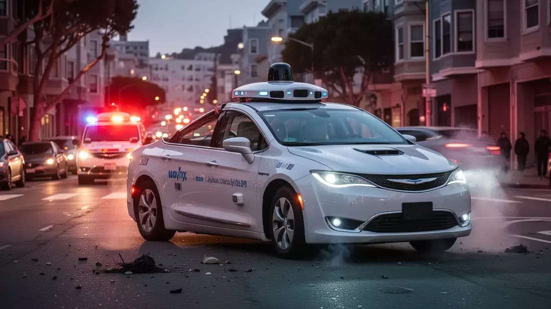 Waymo Robotaxi brennt: Feuerwerk löst Brand in San Francisco aus