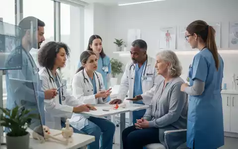 Ein Ergotherapeut arbeitet mit einem Patienten zusammen, um chronische Schmerzen zu lindern, mit Fokus auf ganzheitliche Behandlung. - Foto: über boerse-global.de