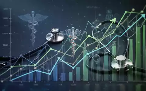 Eine abstrakte Darstellung der Gesundheitsfinanzen mit Diagrammen, die Sparmaßnahmen und die Belastung der Pharmaindustrie symbolisieren. - Foto: über boerse-global.de