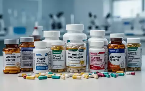 Nahaufnahme verschiedener Vitamin- und Mineralstoffpräparate in Flaschen und Kapseln auf einer sterilen Oberfläche. - Foto: über boerse-global.de
