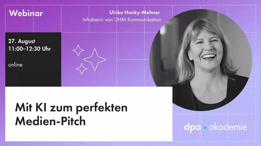 Medien-Pitch mit KI Webinar | dpa Akademie - Bild: presseportal.de