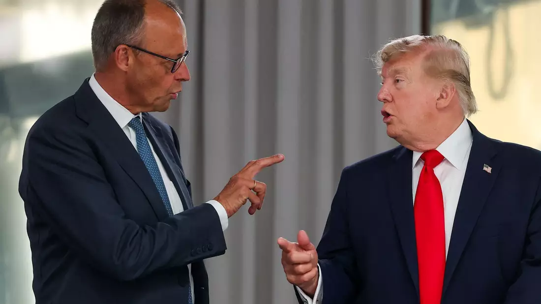 Der Kanzler stellt klar: Die von Trump verwendeten Zahlen für die Militärausgaben sind veraltet. (Archivbild) - Bild: Christian Hartmann/Pool Reuters/dpa