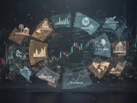 Abstrakte Darstellung der Rotation von Finanzmärkten ohne Euphorie, mit sich verlagernden Sektoren. - Foto: über boerse-global.de