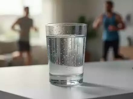 Ein klares Glas Wasser steht auf einer sauberen Oberfläche, mit sanftem Licht, das es von hinten beleuchtet. - Foto: über boerse-global.de