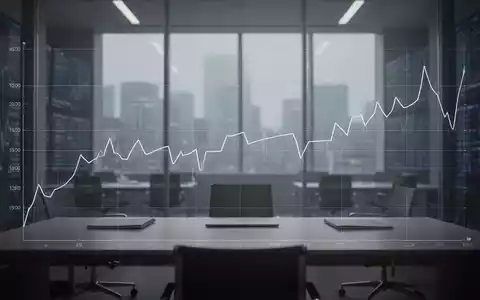 Ein minimalistischer Aktienchart mit einer ruhigen, stabilen Linie, überlagert mit einem abstrakten, ruhigen Handelsraum. - Foto: über boerse-global.de