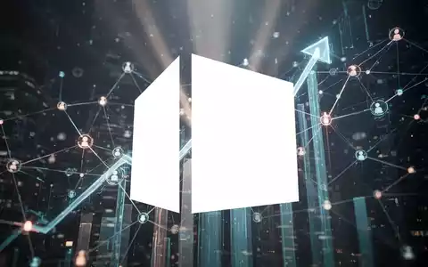 Abstrakte Szene des Technologiesektors mit dynamischen, aufwärts gerichteten Lichtstrahlen, die ein Netzwerk digitaler Knoten beleuchten. - Foto: über boerse-global.de