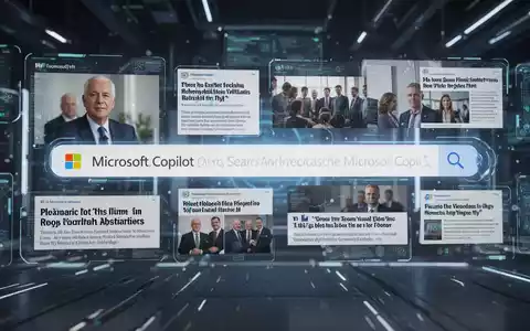 Digitale Benutzeroberfläche mit Nachrichteninhalten in einer KI-Suchplattform, die die Partnerschaft zwischen Microsoft und Nine symbolisiert. - Foto: über boerse-global.de