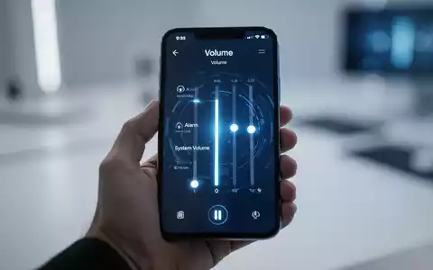 Eine Hand hält ein Smartphone mit getrennten Lautstärkereglern für Alarm und Systemaudio. - Foto: über boerse-global.de