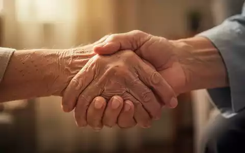 Eine Nahaufnahme einer jungen Hand, die eine ältere, faltige Hand hält, symbolisiert Fürsorge und Unterstützung für Demenzkranke. - Foto: über boerse-global.de