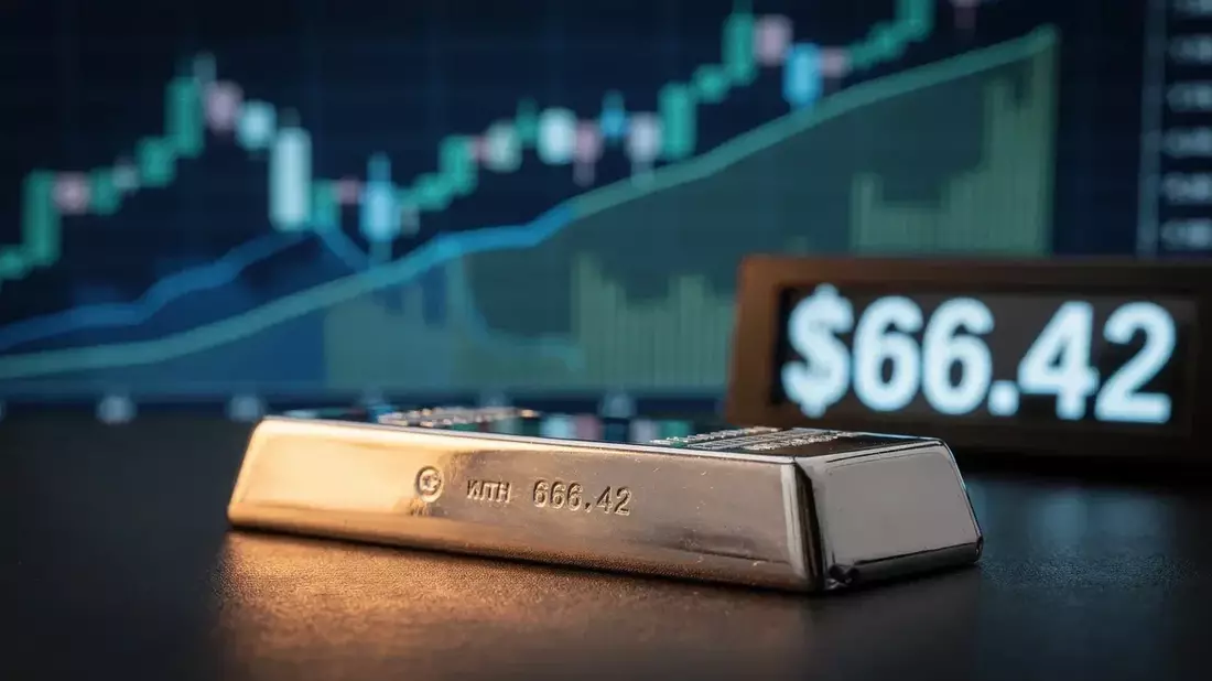 Plata cae 1,17% a 61,70$: soporte clave entre 60 y 61 dólares