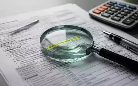 Nahaufnahme eines Finanzdokuments oder Steuerformulars, auf dem ein Vergrößerungsglas liegt, ein Stift bereitliegt und ein Taschenrechner im Hintergrund ist. - Foto: über boerse-global.de