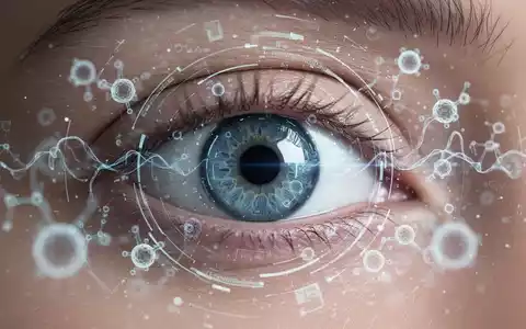 Nahaufnahme eines menschlichen Auges mit subtilen digitalen Überlagerungen, die zelluläre Regeneration und Forschung darstellen. - Foto: über boerse-global.de