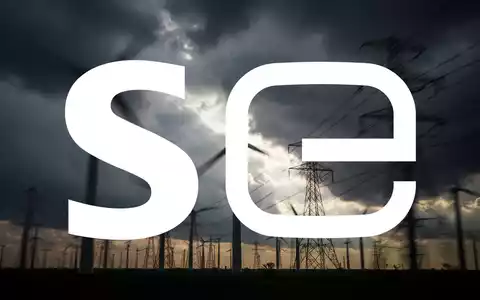 Abstrakte Darstellung des Energiesektors mit angedeuteten Windturbinen oder Stromleitungen vor einem dramatischen Himmel, der Vorsicht und neue Trends andeutet. - Foto: über boerse-global.de