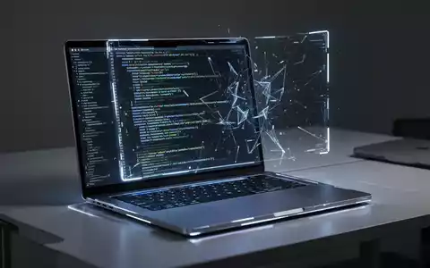 Schlankes, modernes Laptop mit leuchtendem Bildschirm auf einem minimalistischen Schreibtisch, das leistungsstarke Computerhardware repräsentiert. - Foto: über boerse-global.de