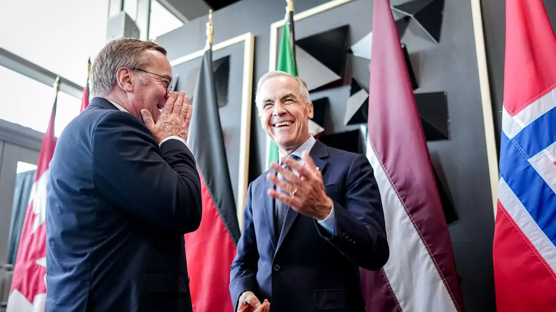 Verteidigungsminister Boris Pistorius war mehrfach nach Kanada gereist und hatte dort auch Premierminister Mark Carney getroffen. (Archivbild) - Bild: Kay Nietfeld/dpa