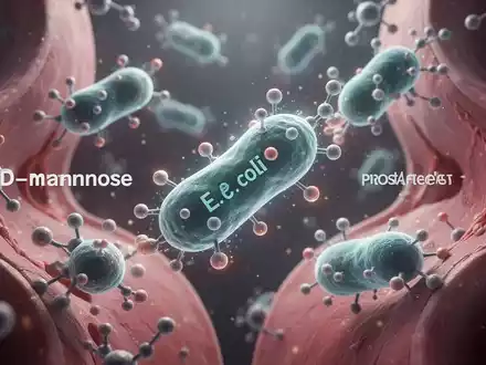 Nahaufnahme einer 3D-Darstellung von D-Mannose-Molekülen, die E. coli-Bakterien daran hindern, sich an Zellen anzuheften. - Foto: über boerse-global.de
