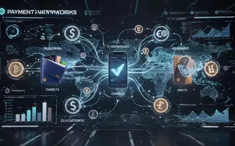 Digitale Oberfläche mit abstrakten Zahlungsflüssen, KI-Symbolen und globalen Finanznetzwerken. - Foto: über boerse-global.de