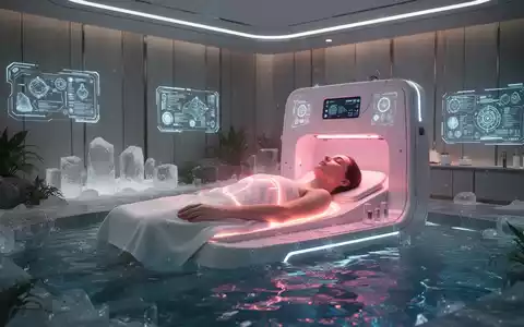 Eine Person entspannt sich in einem modernen Hotel-Spa, umgeben von sanften Lichtern und Hightech-Geräten für eine Wellness-Behandlung. - Foto: über boerse-global.de
