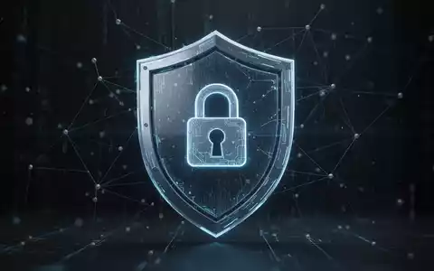 Digitaler Schild schützt ein Schloss-Symbol, symbolisiert Cybersicherheit und Betrugsprävention im Bankwesen. - Foto: über boerse-global.de
