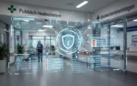 Leuchtende digitale Oberfläche mit medizinischen Daten und Patientenakten, Symbol der Digitalisierung des deutschen Gesundheitswesens. - Foto: über boerse-global.de